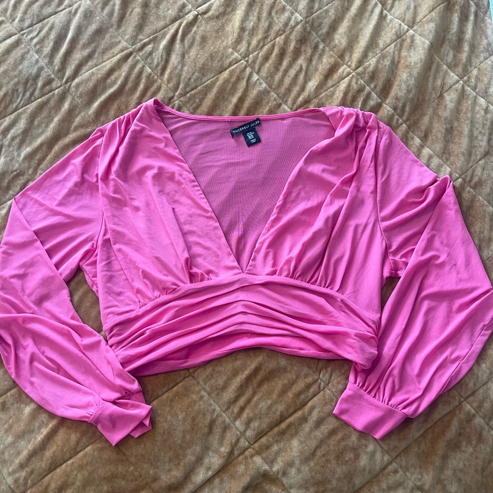 NWOT Hot Pink Top!!